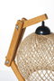 Opviq Lámpara de Mesa Beehive en Madera de Pino y Yute